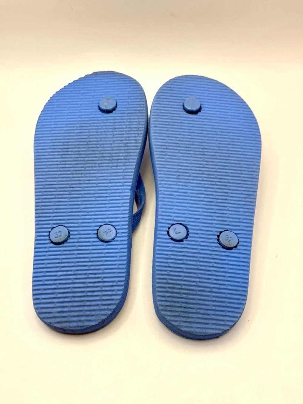 West Loop Kids Boys' Girl’s Unisex Blue Flip Flops Size M Little Kid 2-3
